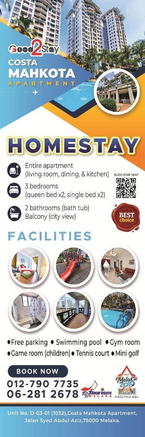 Good2Stay Apartment 6-8Pax L 3R2B L 2 Parking L Coway Water L Unifi I Swimming Pool Malacca Екстериор снимка